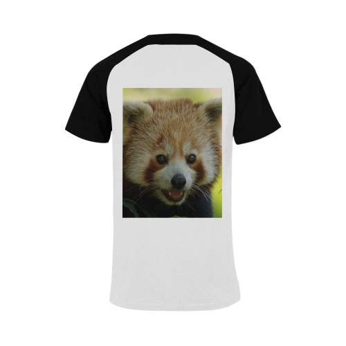 red panda Men's Raglan T-shirt Big Size (USA Size) (Model T11)