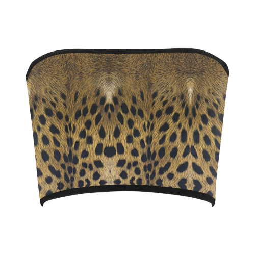 Leopard Texture Pattern Bandeau Top