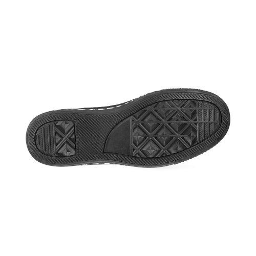 Alien Troops - Black & White Women's Classic Canvas Shoes (Model 018)