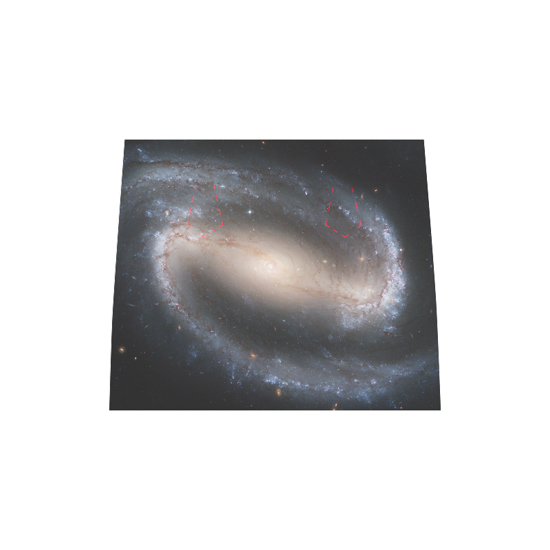 Barred spiral galaxy NGC 1300 Boston Handbag (Model 1621)