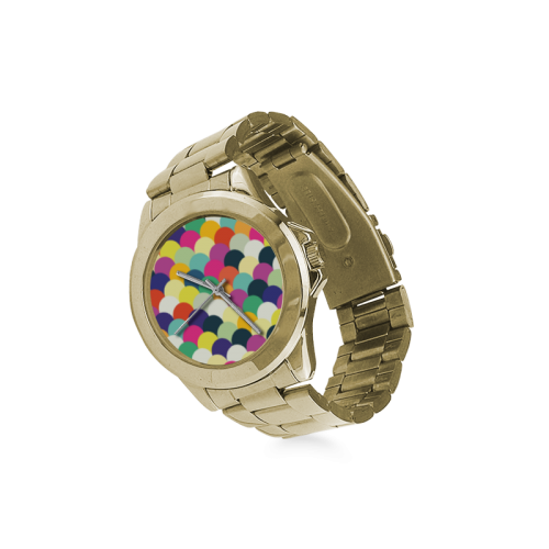 Colorful Circles Custom Gilt Watch(Model 101)