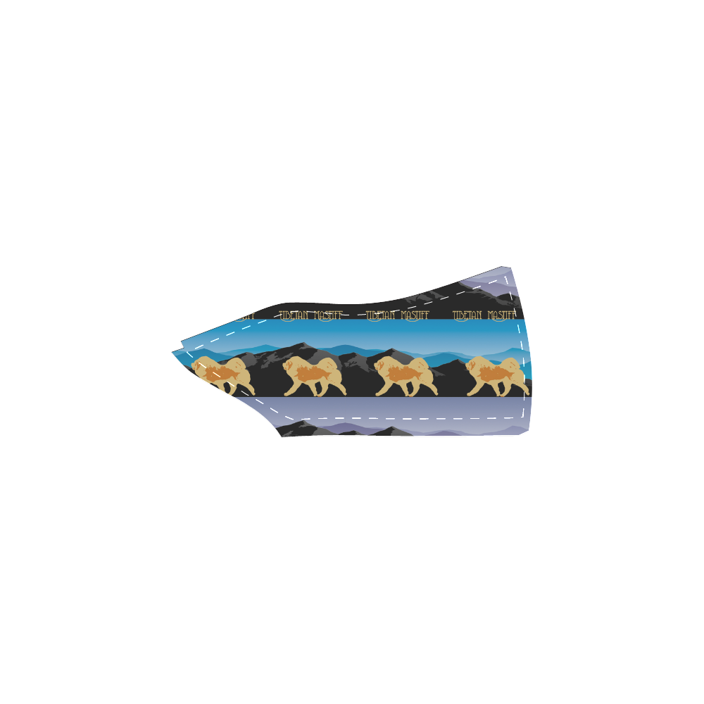Tibetan Mastiff Rockin The Rockies Women's Unusual Slip-on Canvas Shoes (Model 019)