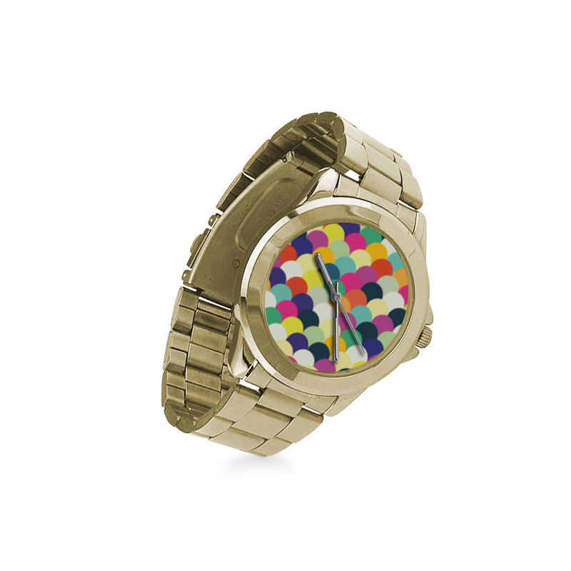 Colorful Circles Custom Gilt Watch(Model 101)