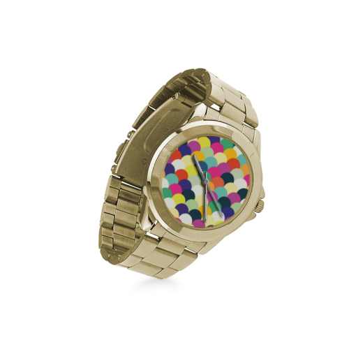 Colorful Circles Custom Gilt Watch(Model 101)