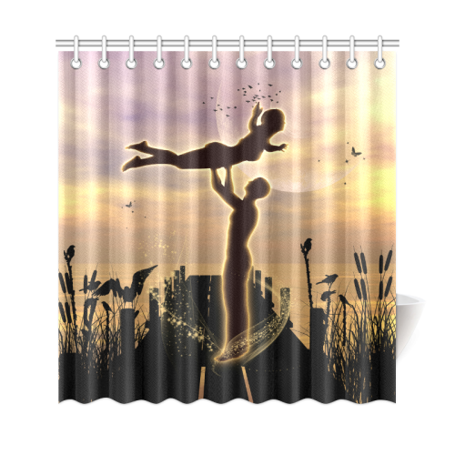 Dance with me in the night Shower Curtain 69"x72"