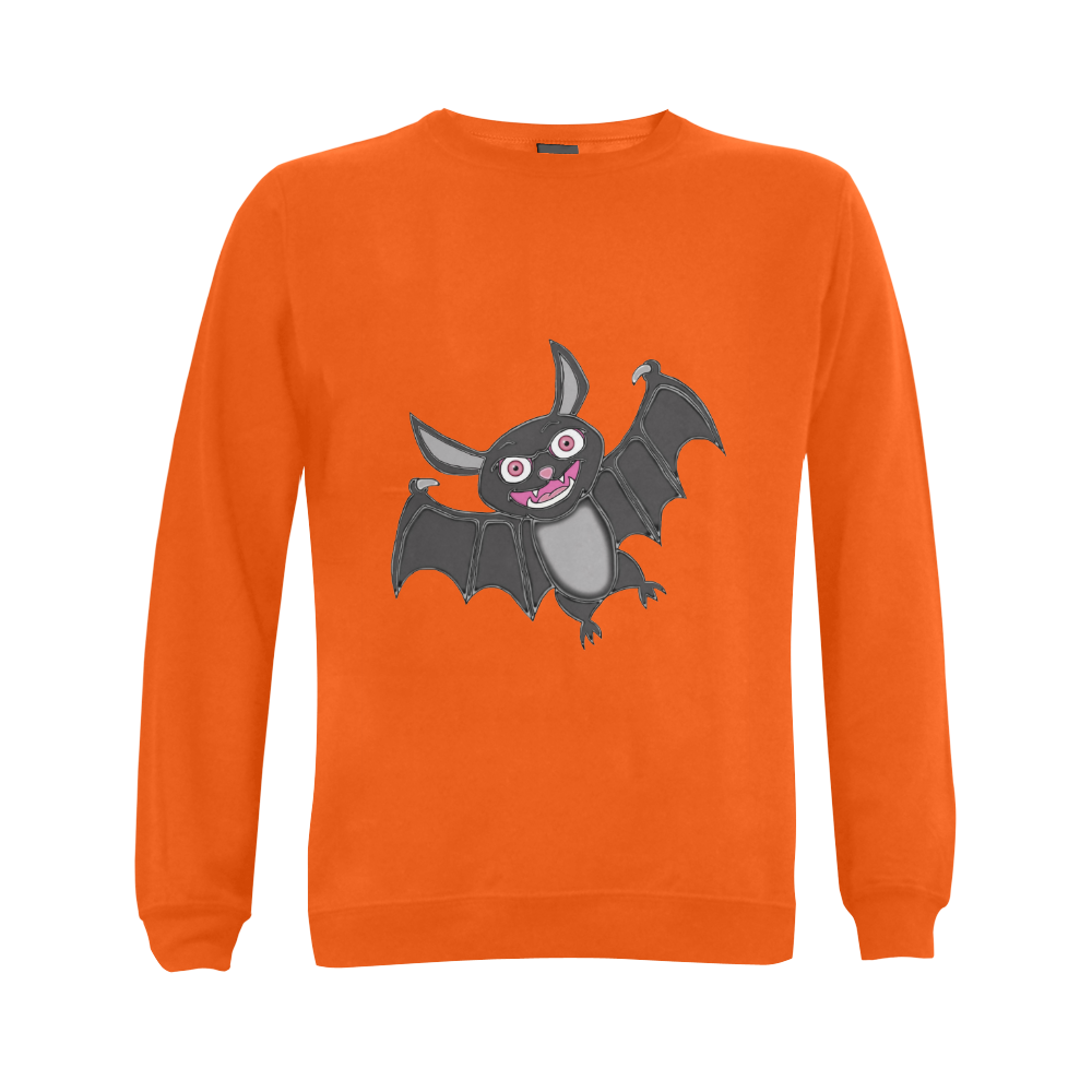 Cute Halloween Bat Gildan Crewneck Sweatshirt(NEW) (Model H01)