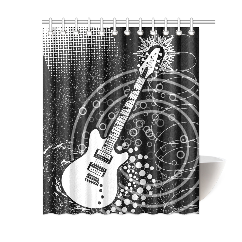 Guitar Graffiti by ArtformDesigns Shower Curtain 60"x72"