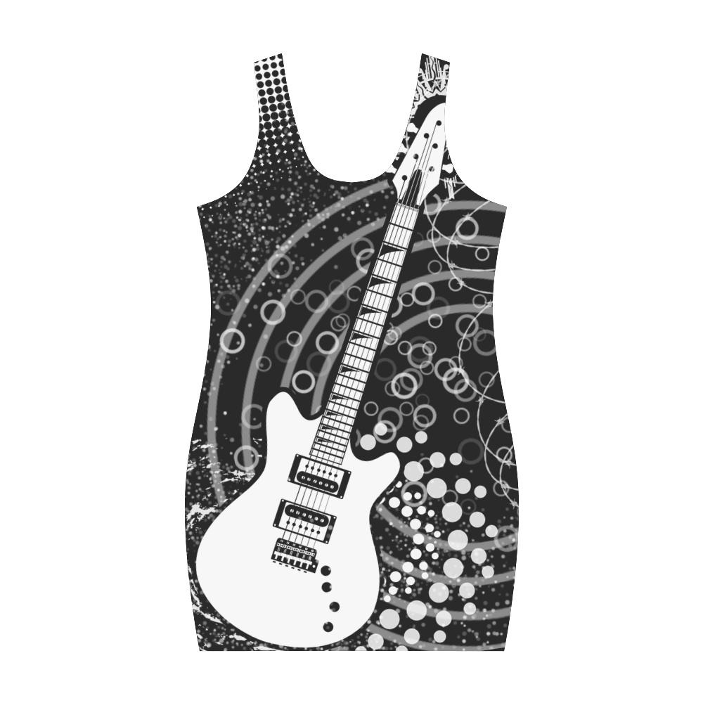 Guitar Graffiti by ArtformDesigns Medea Vest Dress (Model D06)