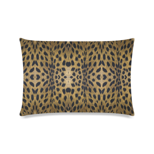 Leopard Texture Pattern Custom Zippered Pillow Case 16"x24"(Twin Sides)