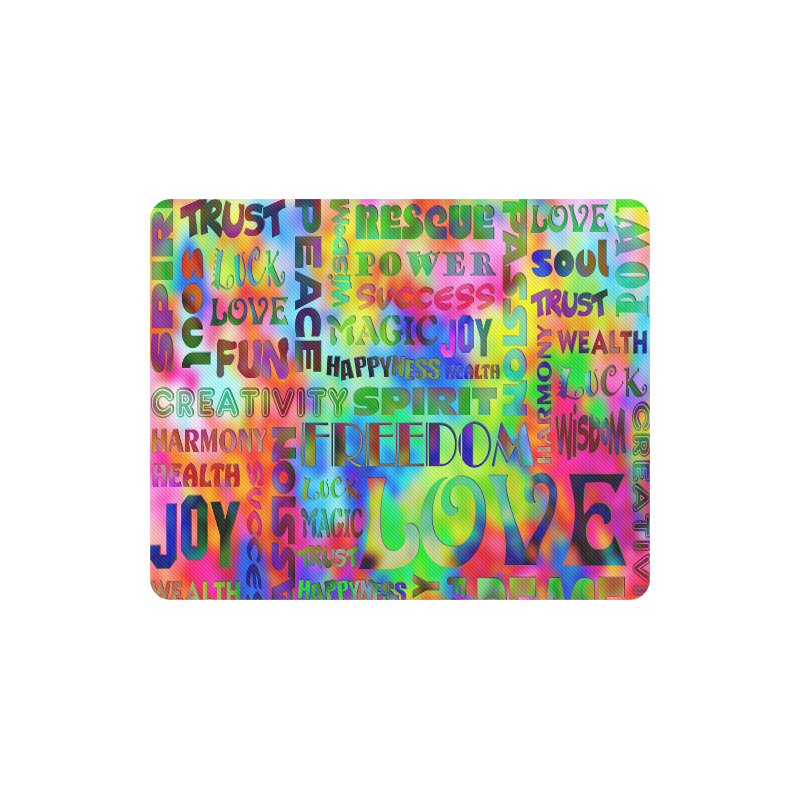 Flower Power - WORDS OF THE SPIRIT WAY Rectangle Mousepad