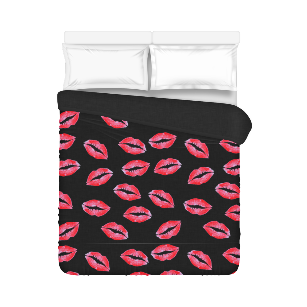Lipstick Kisses Duvet Cover 86"x70" ( All-over-print)