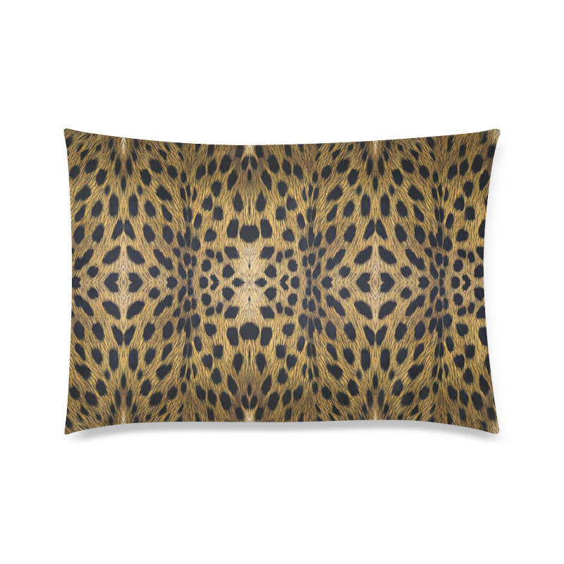 Leopard Texture Pattern Custom Zippered Pillow Case 20"x30" (one side)
