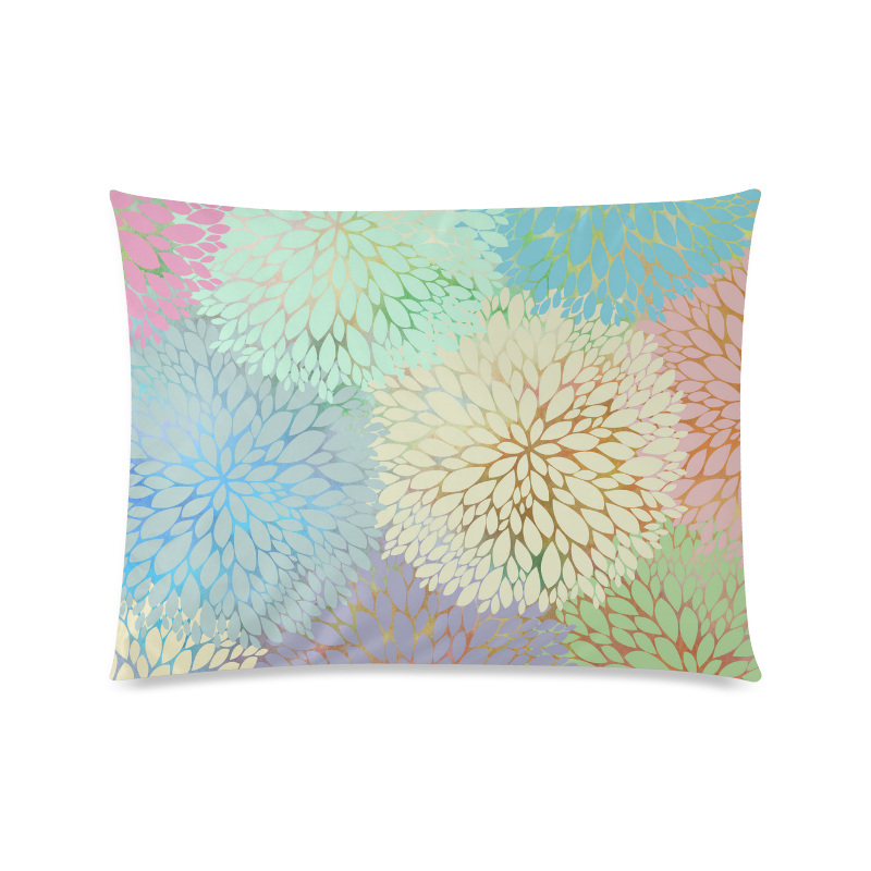 abstract floral petals-2 Custom Zippered Pillow Case 20"x26"(Twin Sides)