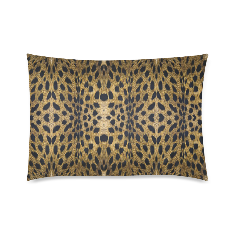 Leopard Texture Pattern Custom Zippered Pillow Case 20"x30"(Twin Sides)