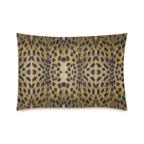 Leopard Texture Pattern Custom Zippered Pillow Case 20"x30"(Twin Sides)