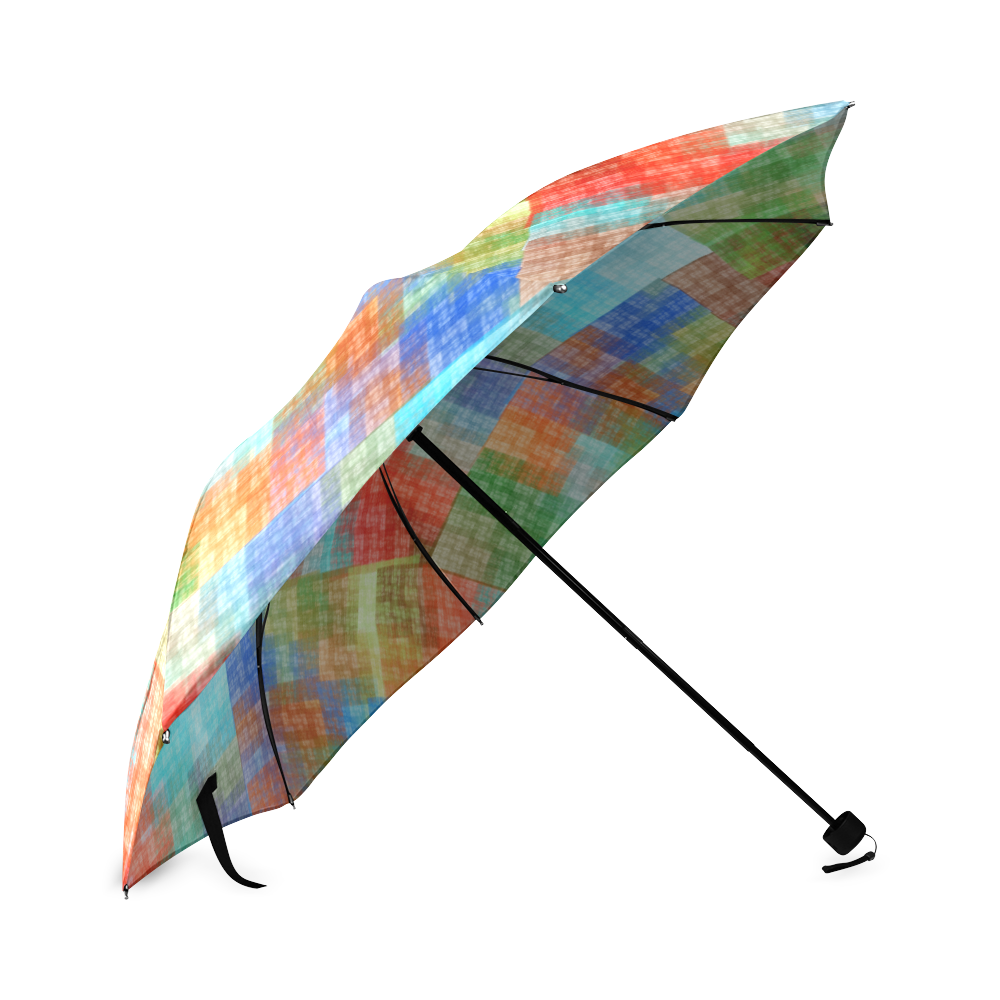 Funny Colorful Check Foldable Umbrella (Model U01)