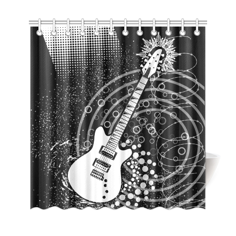 Guitar Graffiti by ArtformDesigns Shower Curtain 69"x72"