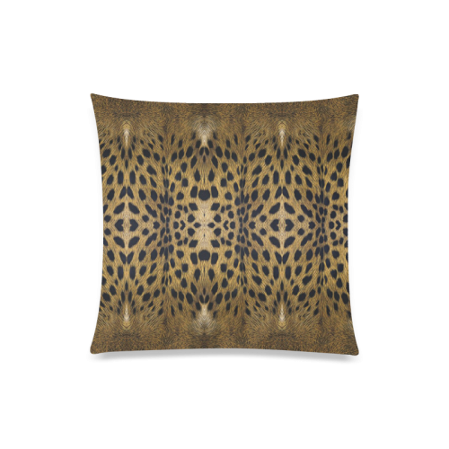 Leopard Texture Pattern Custom Zippered Pillow Case 20"x20"(One Side)
