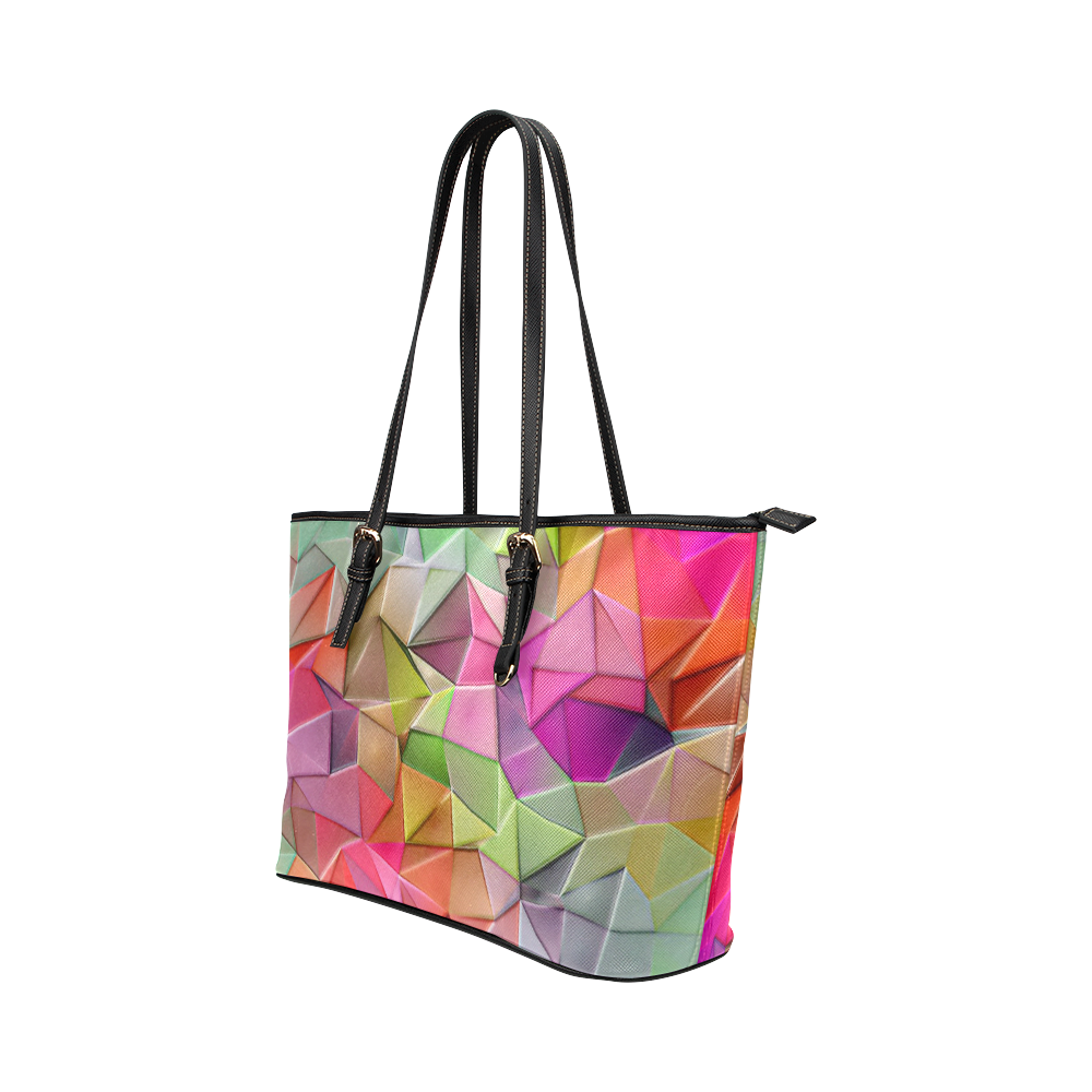 Summer Time Colors by Nico Bielow Leather Tote Bag/Small (Model 1651)
