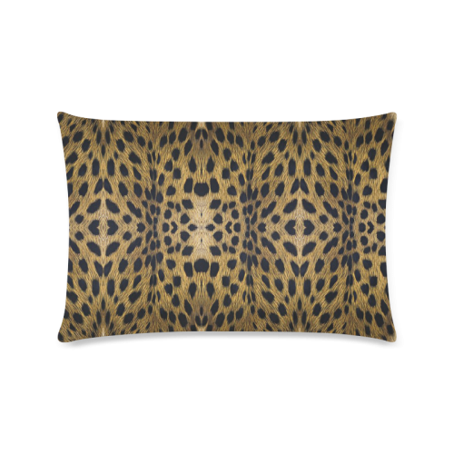 Leopard Texture Pattern Custom Zippered Pillow Case 16"x24"(Twin Sides)