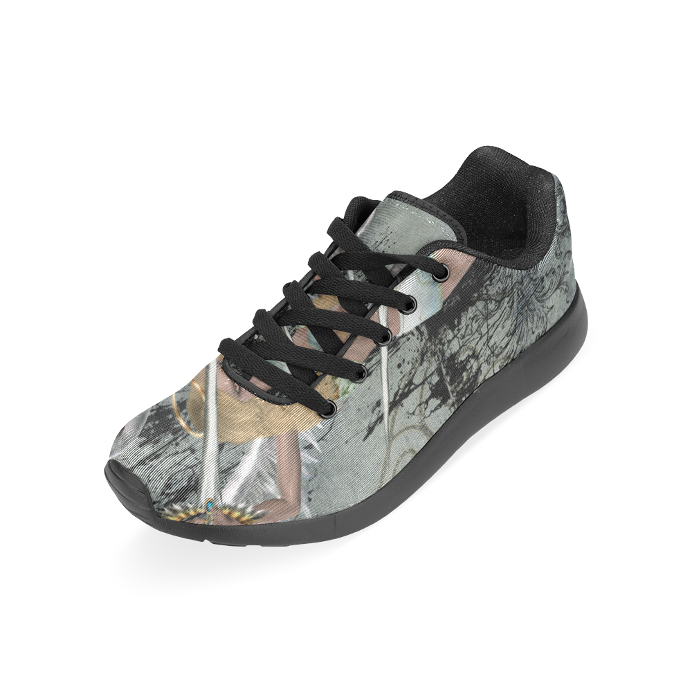 The angel with swords and wings Women’s Running Shoes (Model 020)