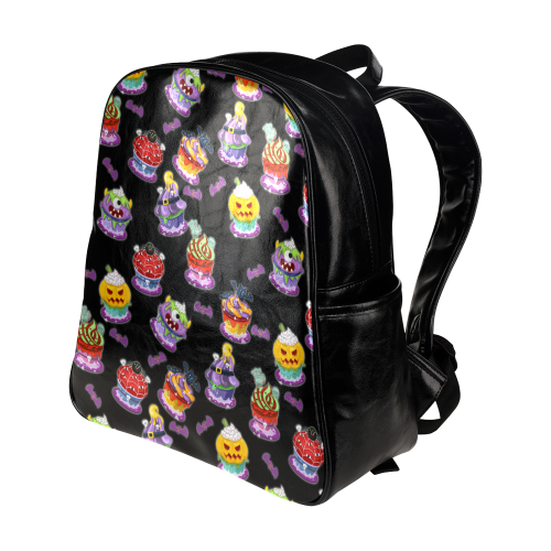 Spooky Halloween Cupcakes Multi-Pockets Backpack (Model 1636)