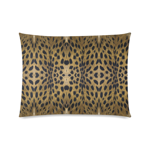 Leopard Texture Pattern Custom Zippered Pillow Case 20"x26"(Twin Sides)