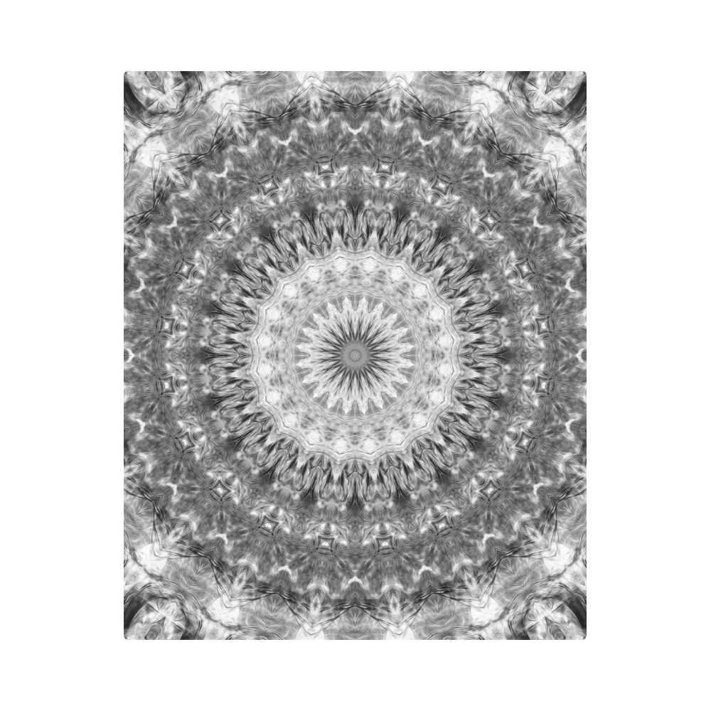 Black and White Harmony Mandala Duvet Cover 86"x70" ( All-over-print)
