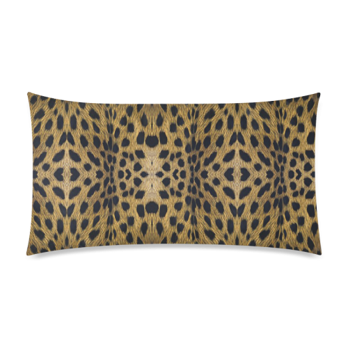 Leopard Texture Pattern Rectangle Pillow Case 20"x36"(Twin Sides)