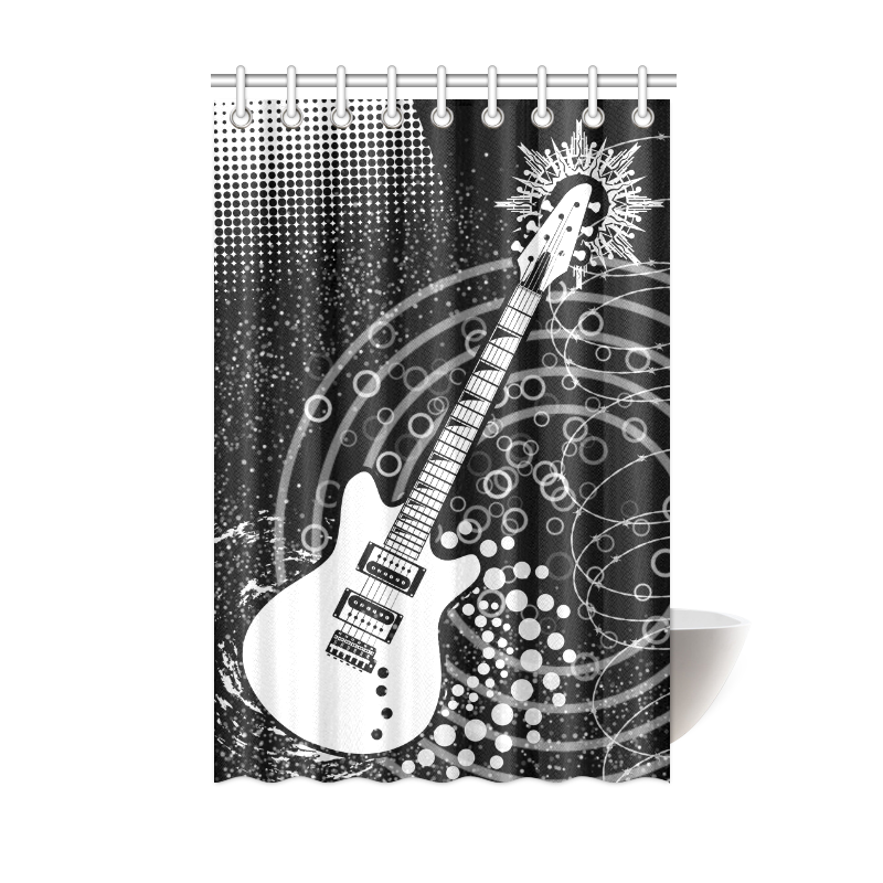 Guitar Graffiti by ArtformDesigns Shower Curtain 48"x72"