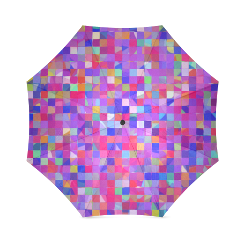 Colorful squares Foldable Umbrella (Model U01)