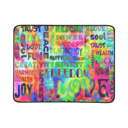 Flower Power - WORDS OF THE SPIRIT WAY Beach Mat 78"x 60"