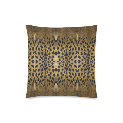 Leopard Texture Pattern Custom Zippered Pillow Case 18"x18"(Twin Sides)