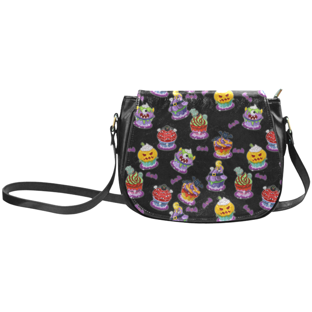 Spooky Halloween Cupcakes Classic Saddle Bag/Small (Model 1648)