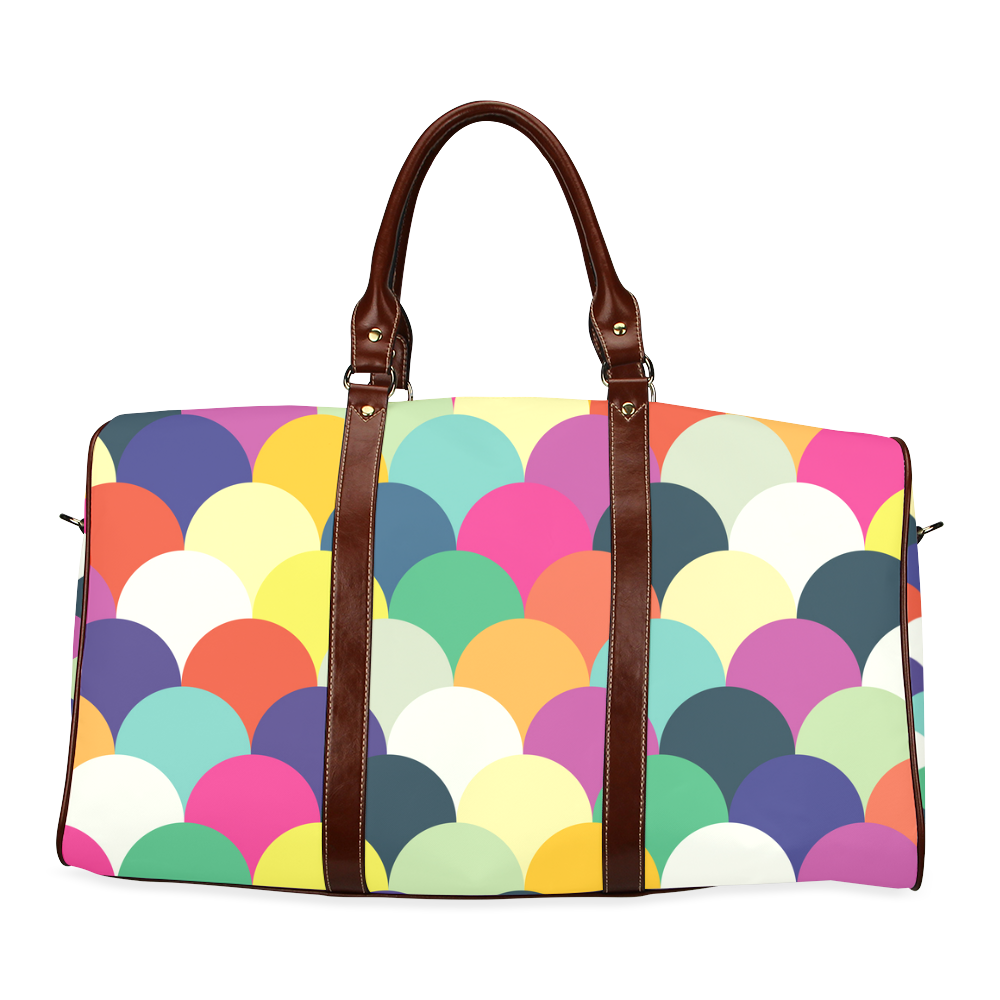 Colorful Circles Waterproof Travel Bag/Large (Model 1639)