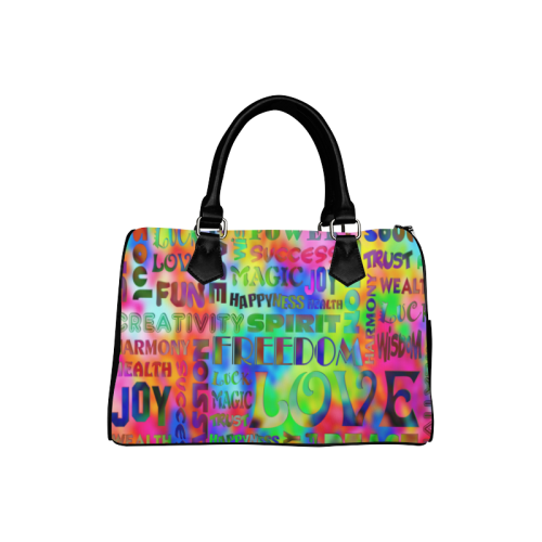 Flower Power - WORDS OF THE SPIRIT WAY Boston Handbag (Model 1621)