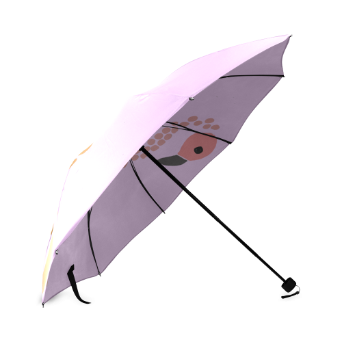 Funny Pink Flamingo Art Foldable Umbrella (Model U01)