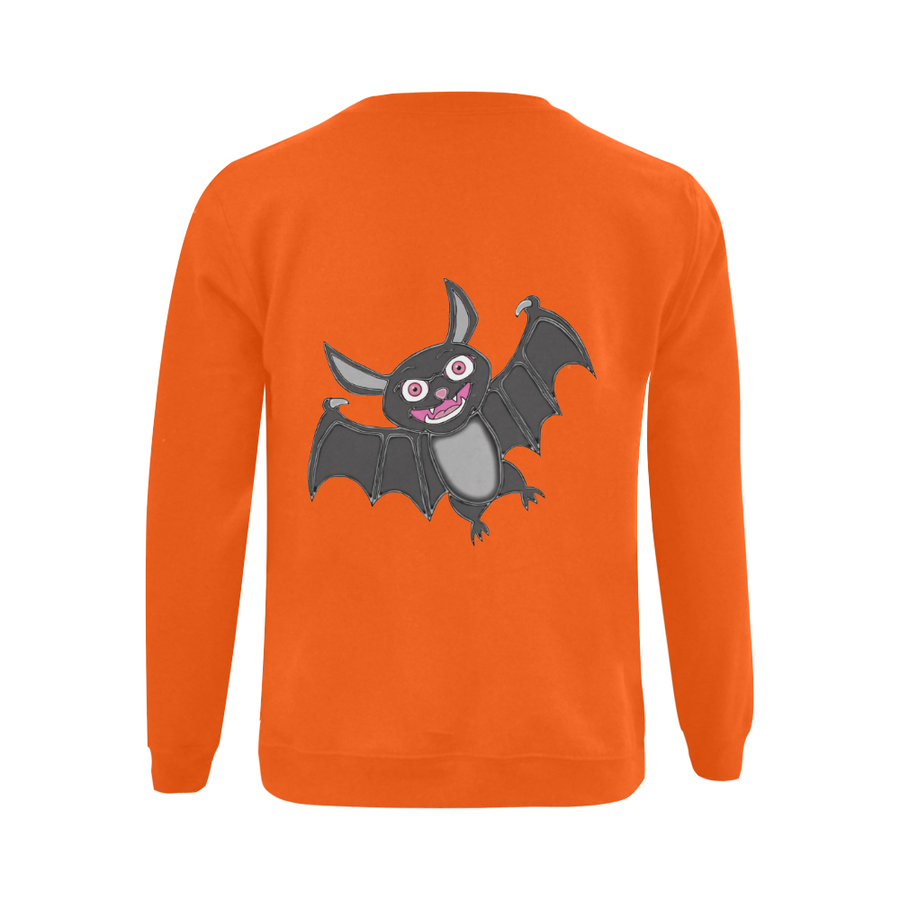 Cute Halloween Bat Gildan Crewneck Sweatshirt(NEW) (Model H01)