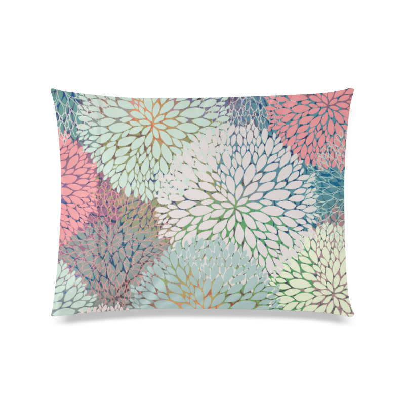 Abstract Floral Petals Custom Zippered Pillow Case 20"x26"(Twin Sides)