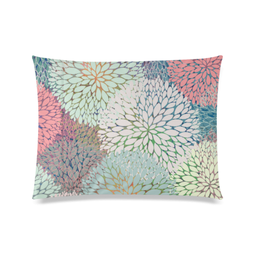 Abstract Floral Petals Custom Zippered Pillow Case 20"x26"(Twin Sides)