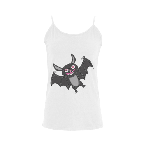 Cute Halloween Bat Women's Spaghetti Top (USA Size) (Model T34)