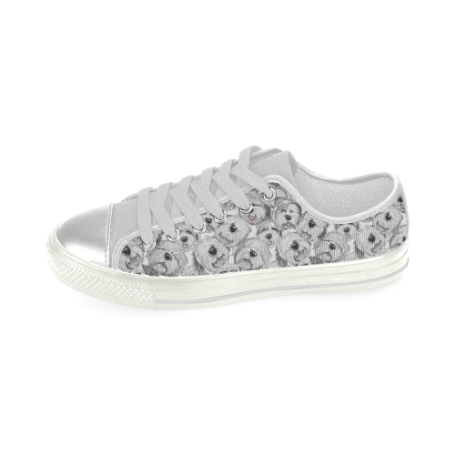 OES Heads on White Women's Classic Canvas Shoes (Model 018)