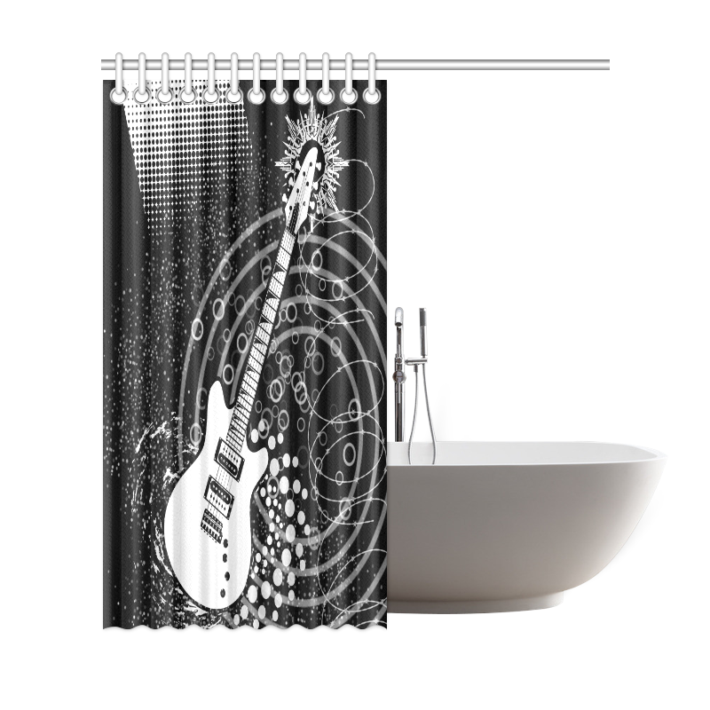 Guitar Graffiti by ArtformDesigns Shower Curtain 69"x72"