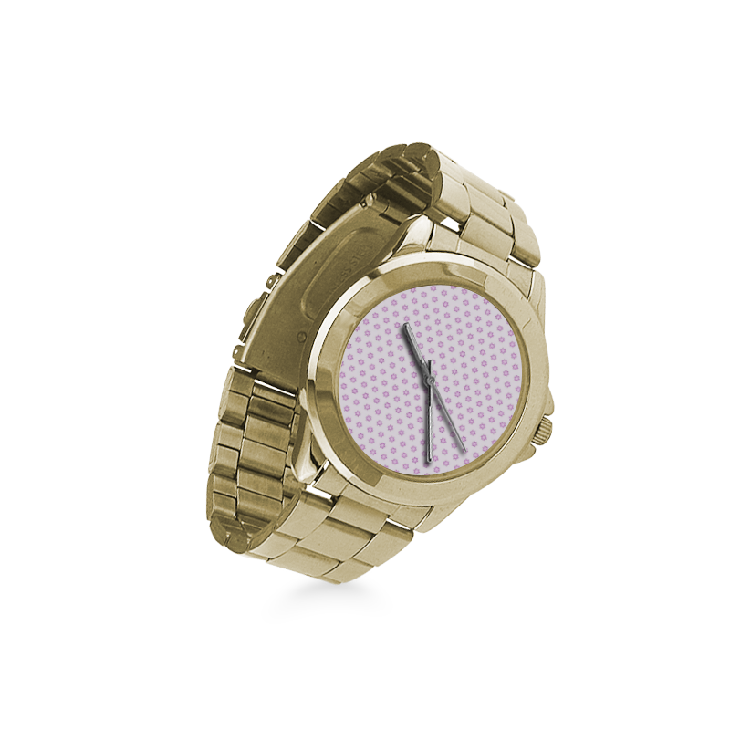 many stars soft pink Custom Gilt Watch(Model 101)