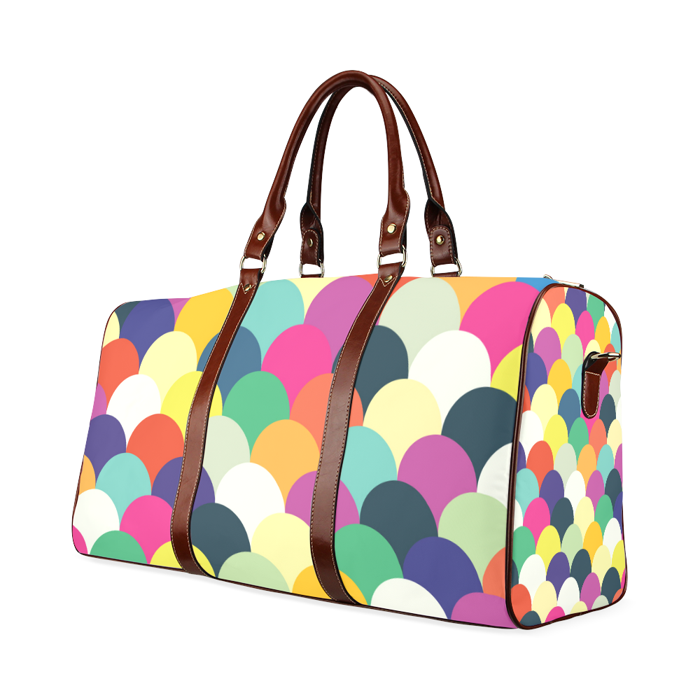 Colorful Circles Waterproof Travel Bag/Large (Model 1639)