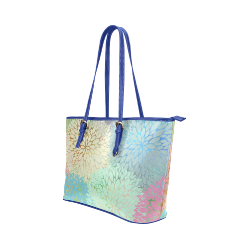 abstract floral petals-2 Leather Tote Bag/Small (Model 1651)