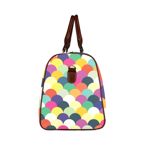 Colorful Circles Waterproof Travel Bag/Large (Model 1639)