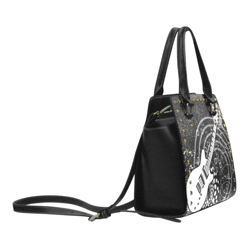 Guitar Graffiti by ArtformDesigns Rivet Shoulder Handbag (Model 1645)