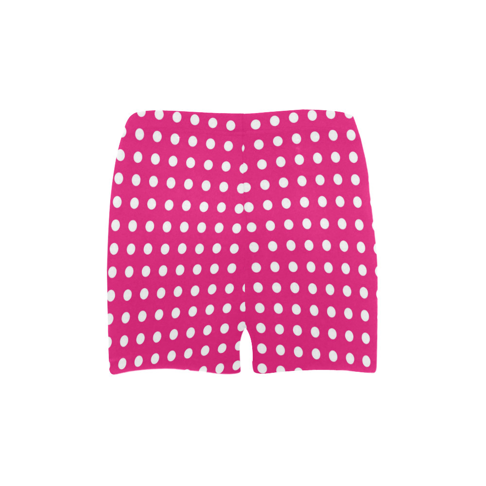 Solid Magenta With White Dots Briseis Skinny Shorts (Model L04) | ID ...