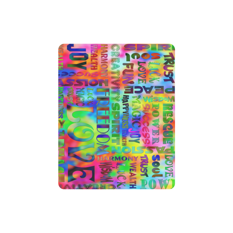 Flower Power - WORDS OF THE SPIRIT WAY Rectangle Mousepad